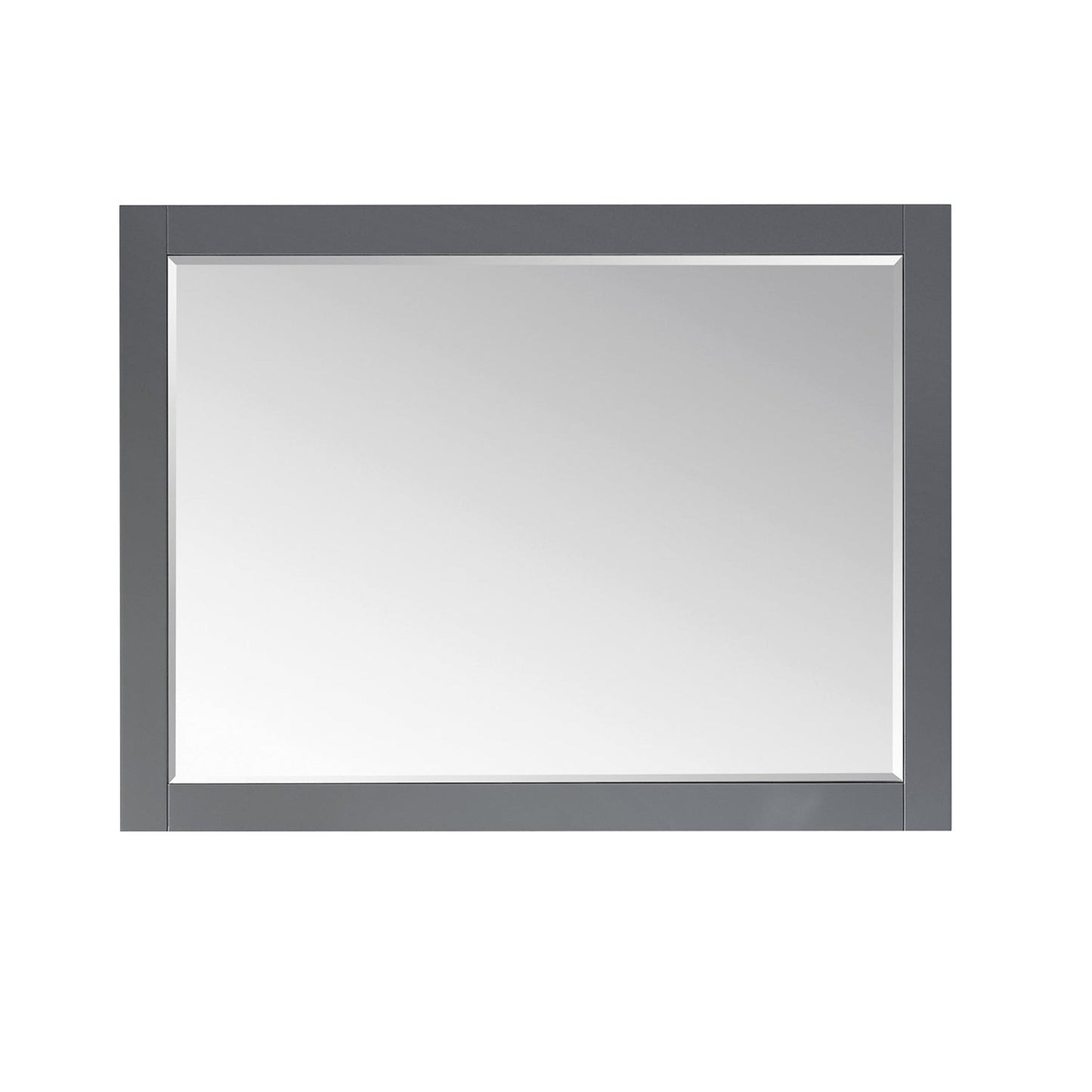 Altair Ivy 48" x 36" Rectangle Gray Wood Framed Wall-Mounted Mirror