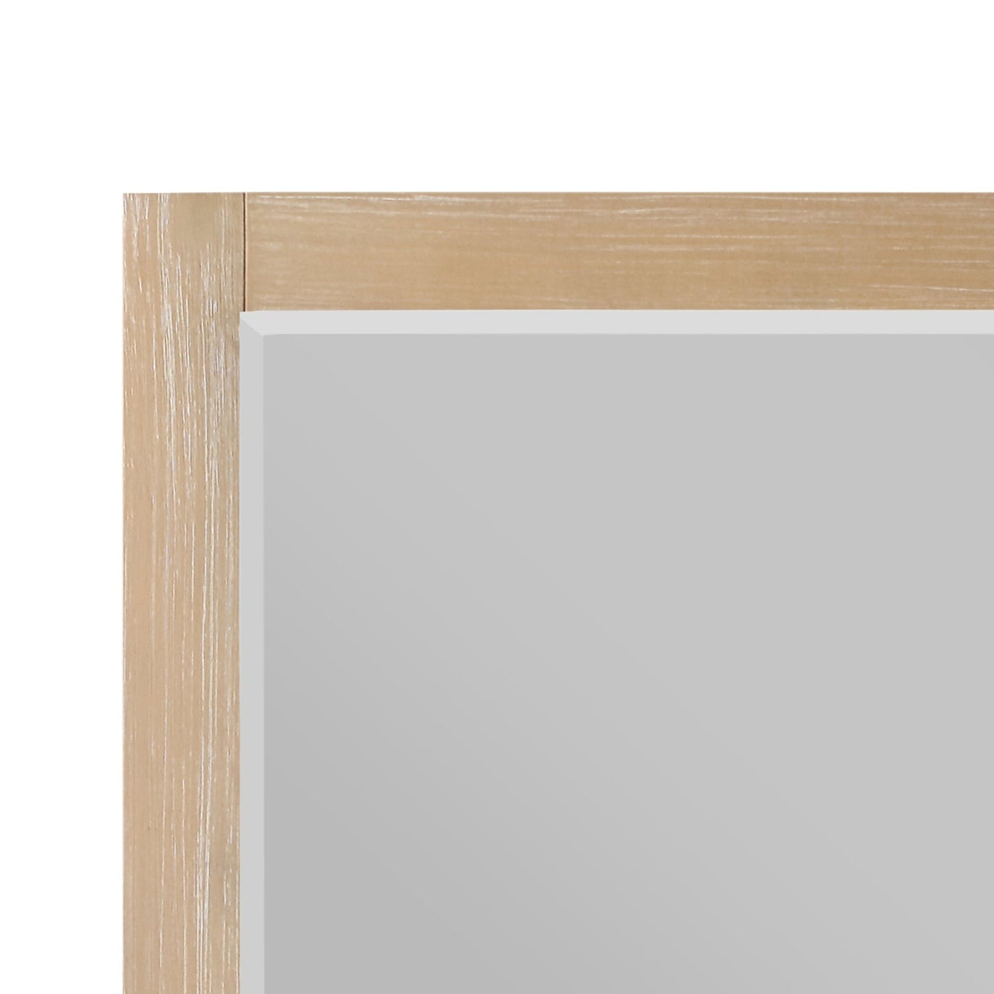 Altair Ivy 48" x 36" Rectangle Weathered Pine Wood Framed Wall-Mounted Mirror