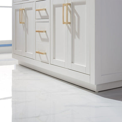 Altair Ivy 60" White Freestanding Double Bathroom Vanity Base