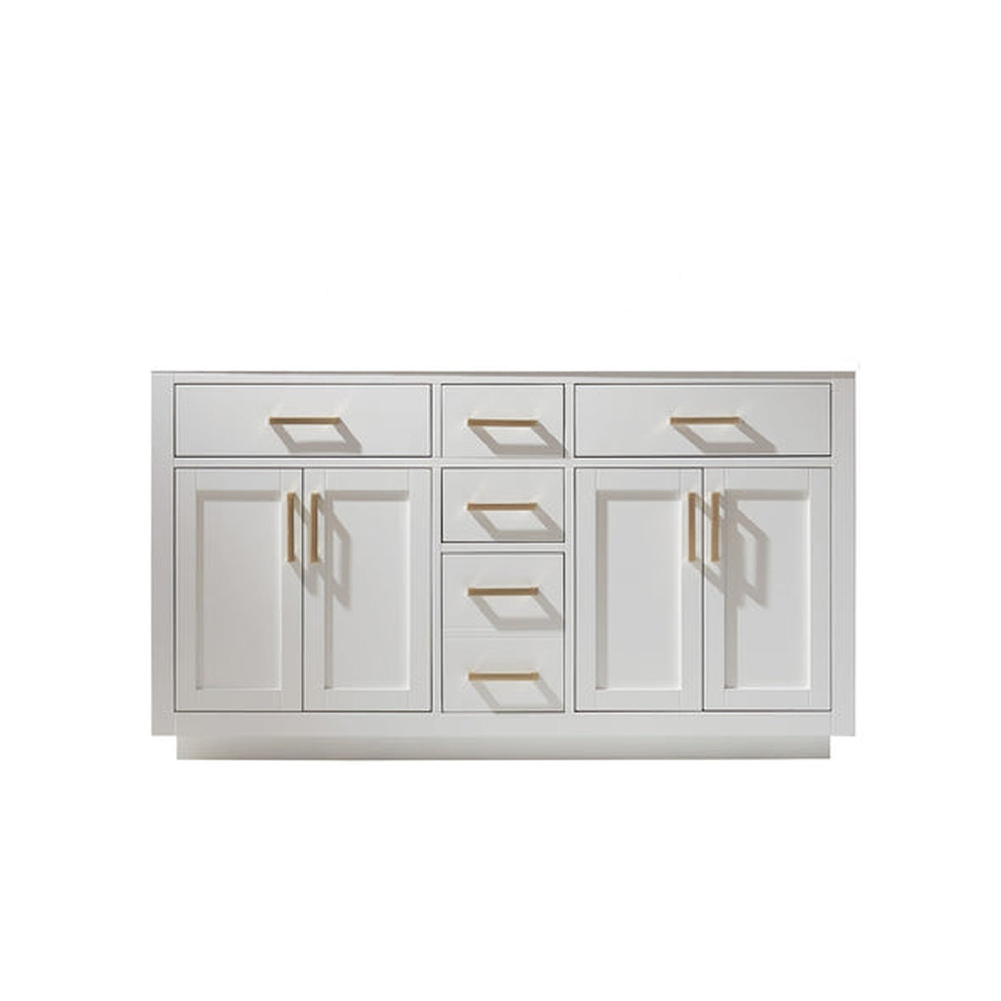 Altair Ivy 60" White Freestanding Double Bathroom Vanity Base