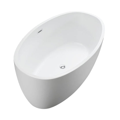 Altair Jolie 55" x 32" White Acrylic Freestanding Bathtub