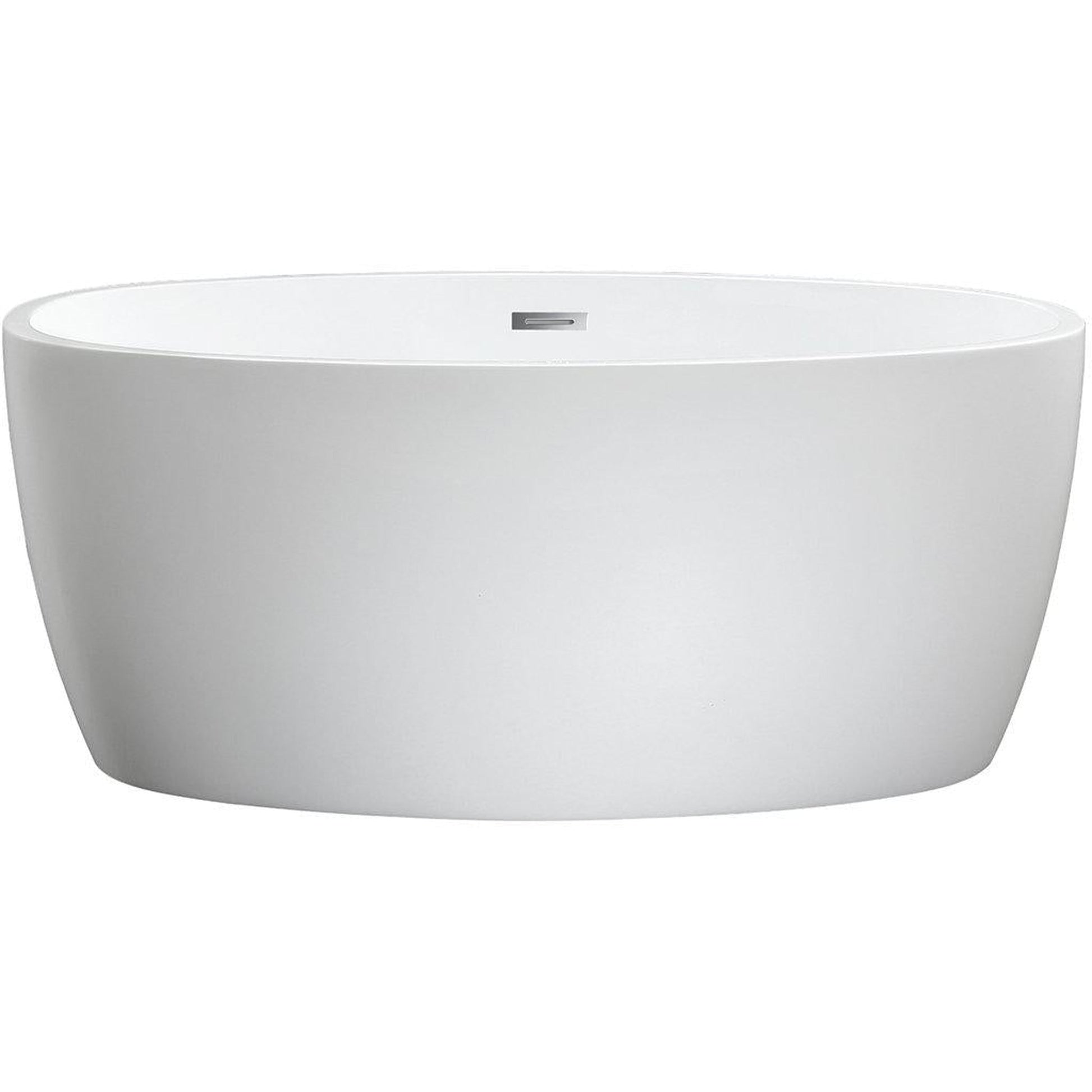 Altair Jolie 55" x 32" White Acrylic Freestanding Bathtub