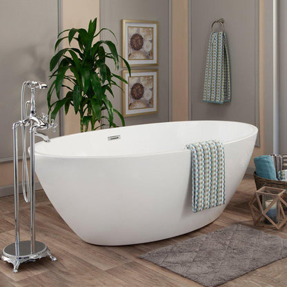 Altair Jolie 69" x 40" White Acrylic Freestanding Bathtub