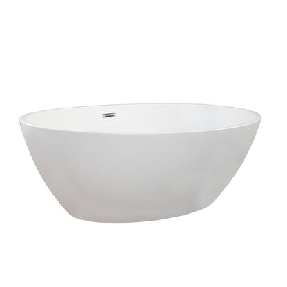 Altair Jolie 69" x 40" White Acrylic Freestanding Bathtub