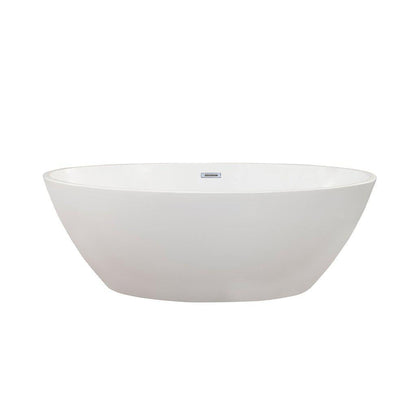 Altair Jolie 69" x 40" White Acrylic Freestanding Bathtub