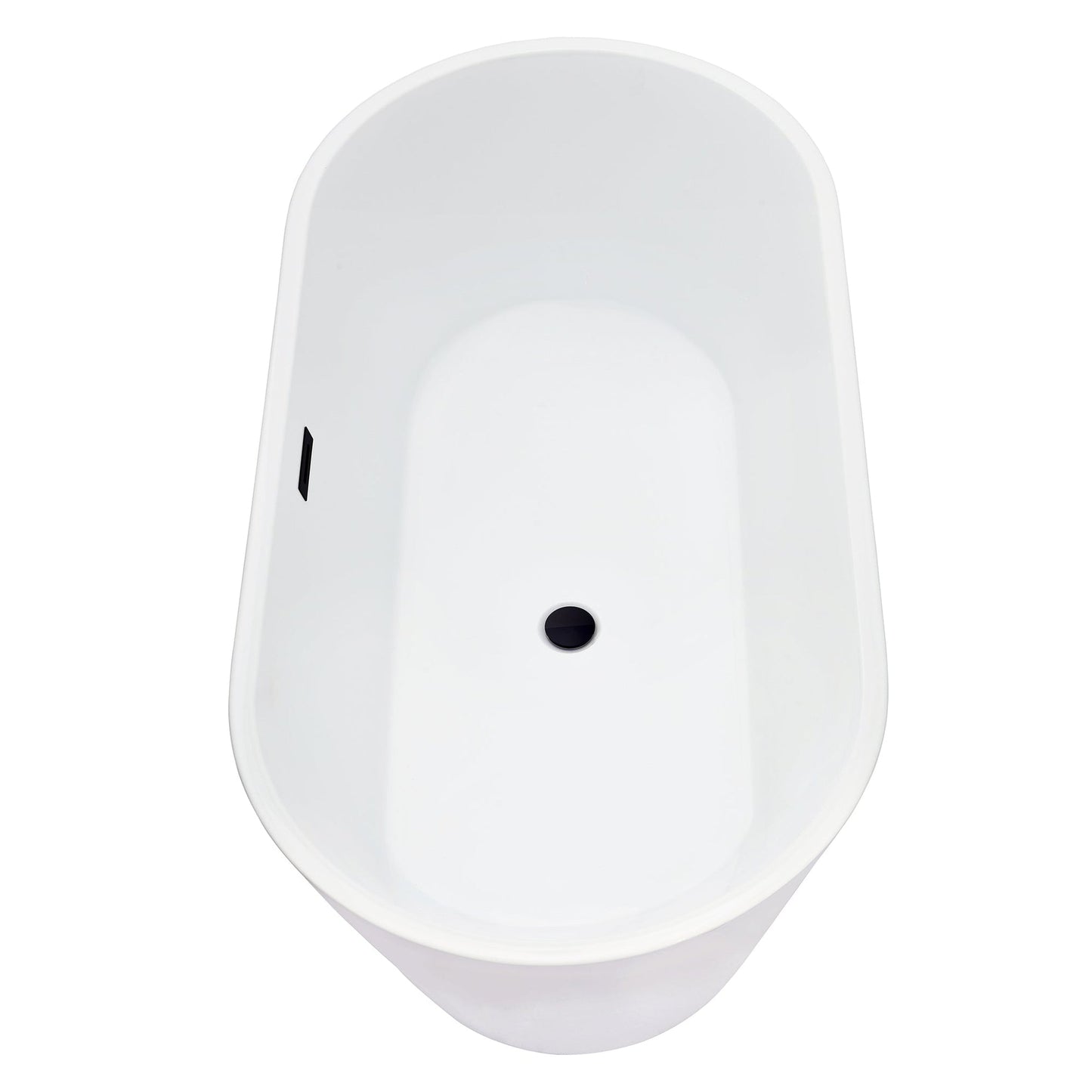 Altair Kaprun 59" x 30" White Acrylic Freestanding Bathtub With Drain and Overflow