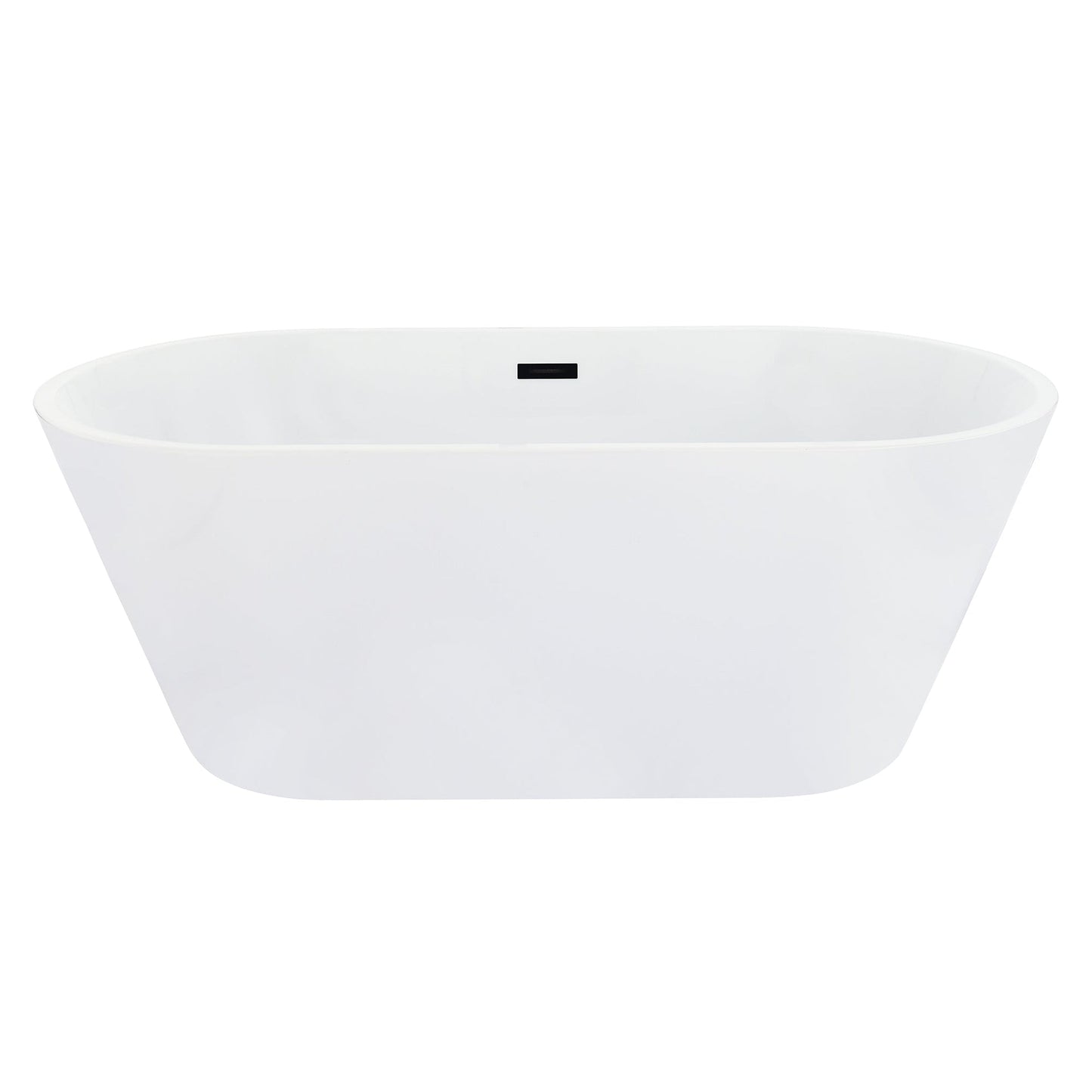 Altair Kaprun 59" x 30" White Acrylic Freestanding Bathtub With Drain and Overflow