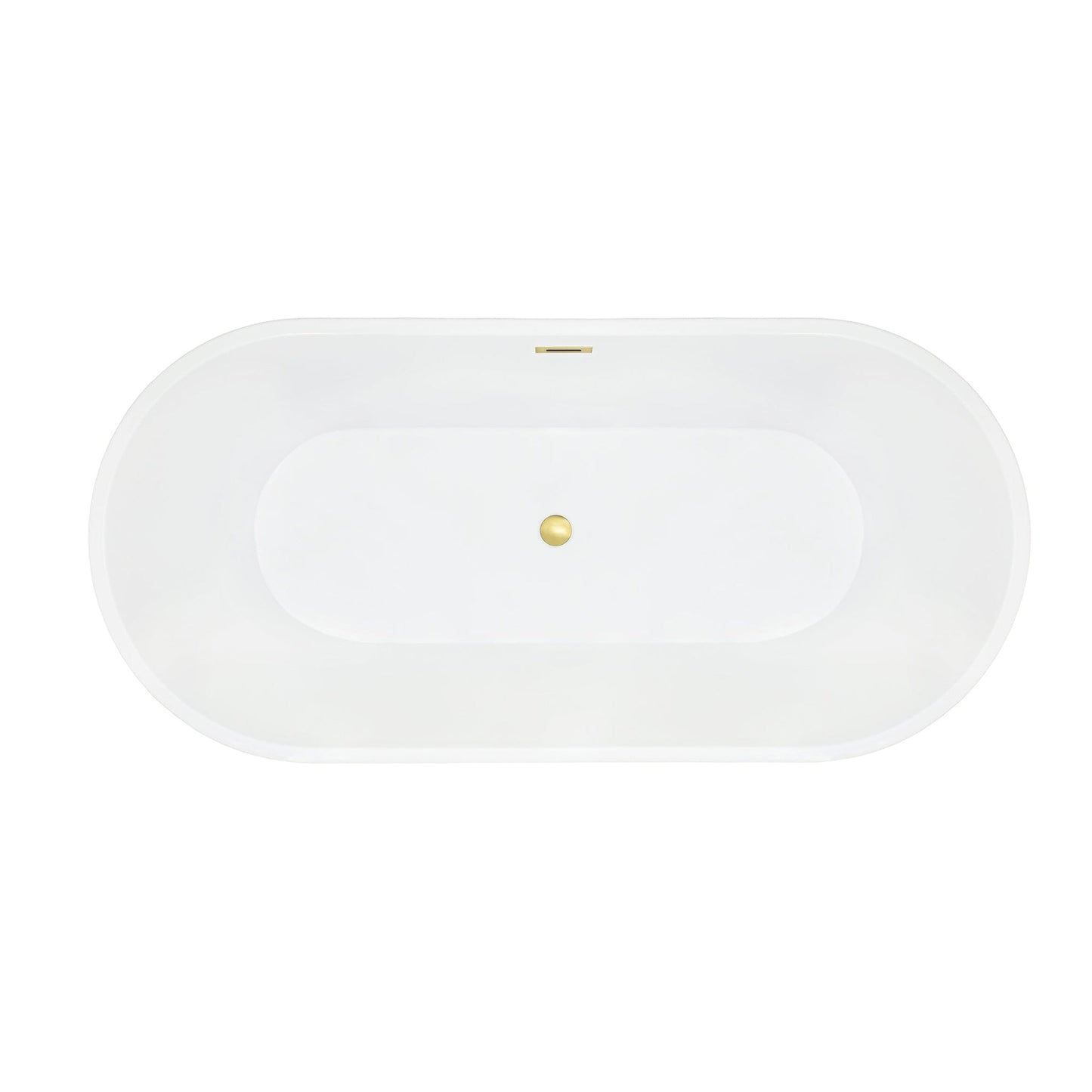 Altair Kaprun 67" x 32" White Acrylic Freestanding Bathtub With Drain and Overflow