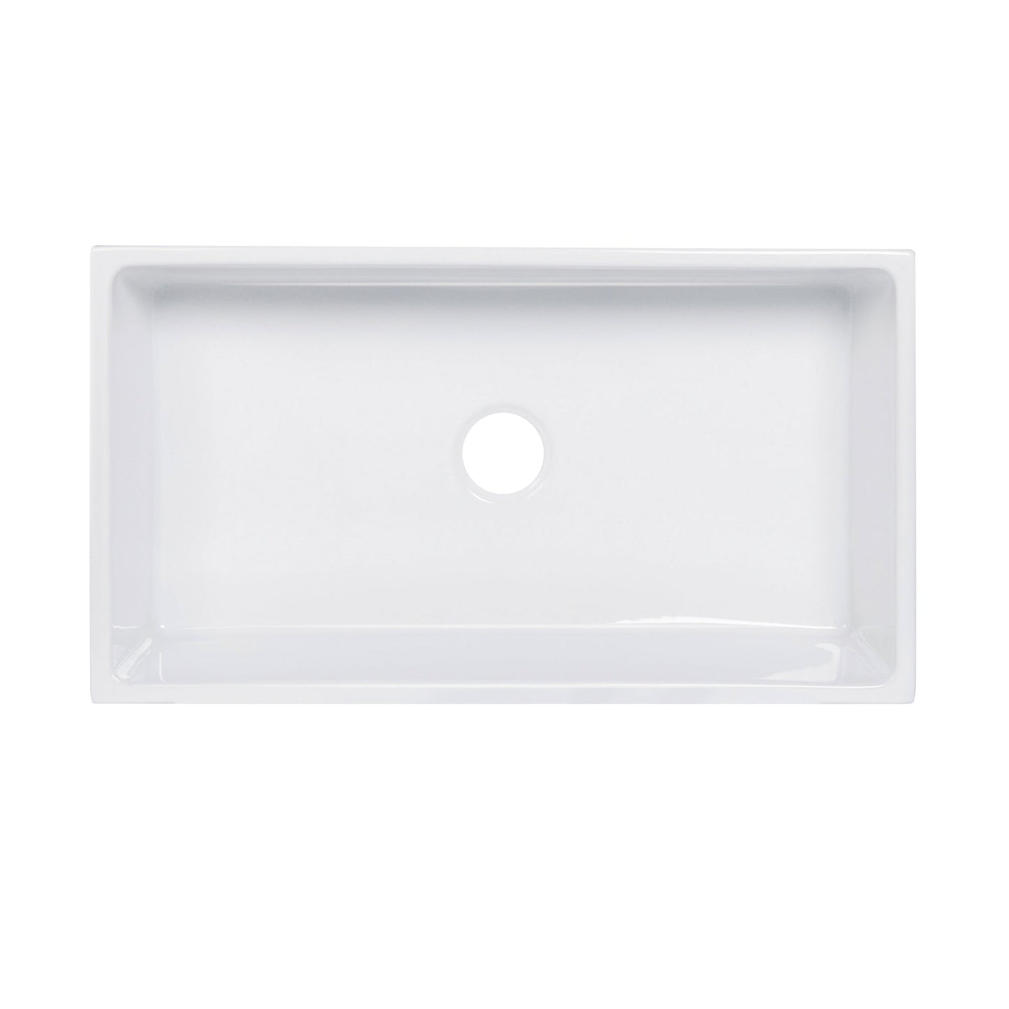 Altair Kosula 36" Rectangular White Ceramic Farmhouse Sink