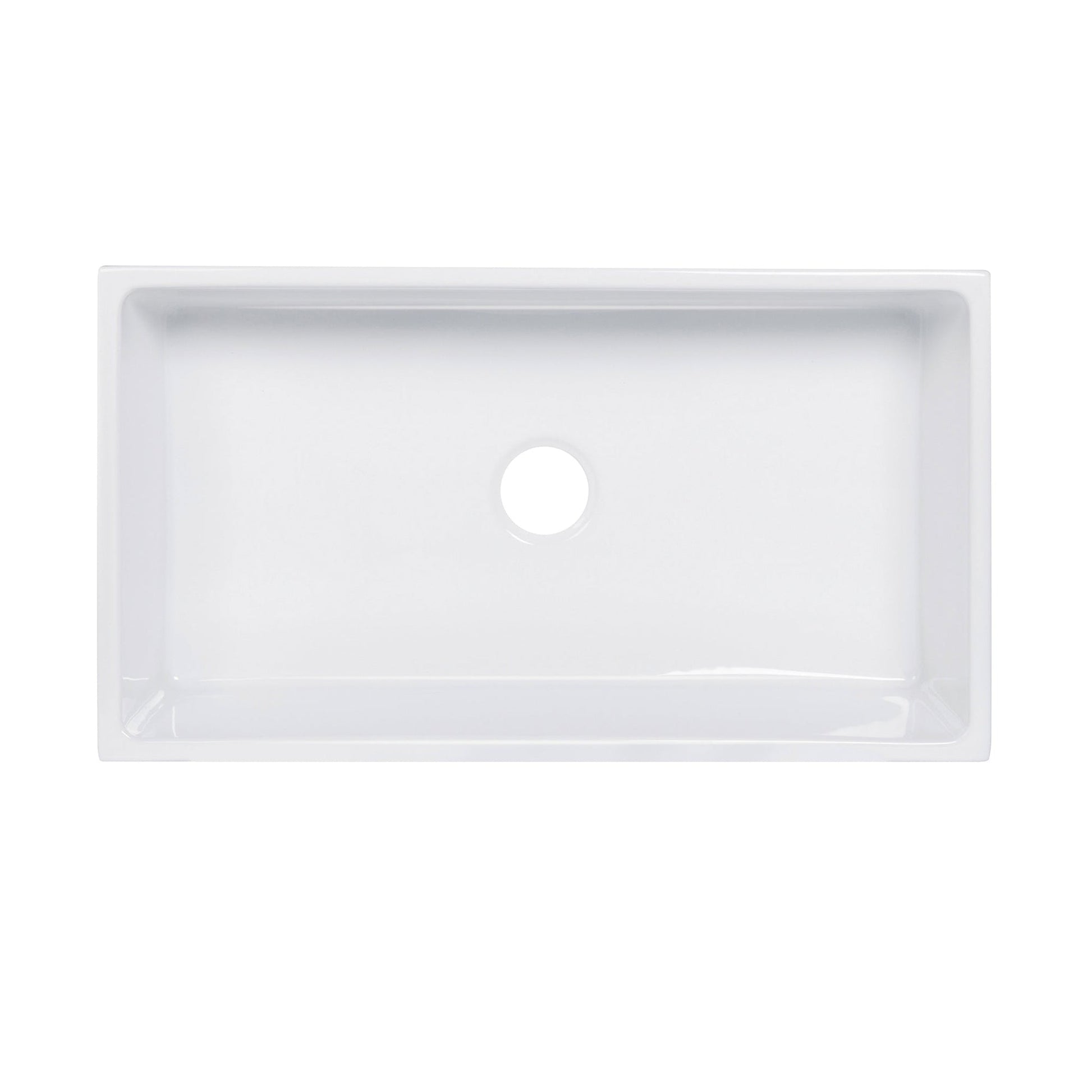 Altair Kosula 36" Rectangular White Ceramic Farmhouse Sink