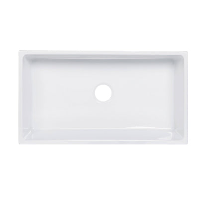 Altair Kosula 36" Rectangular White Ceramic Farmhouse Sink