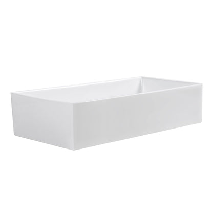 Altair Kosula 36" Rectangular White Ceramic Farmhouse Sink