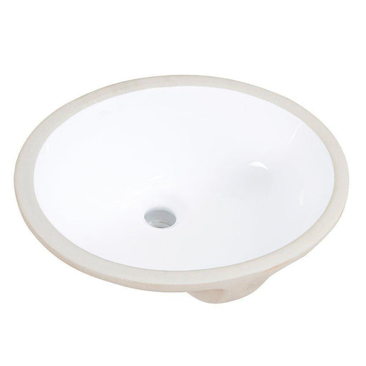Altair Lily 20" Oval White Ceramic Undermount Sink