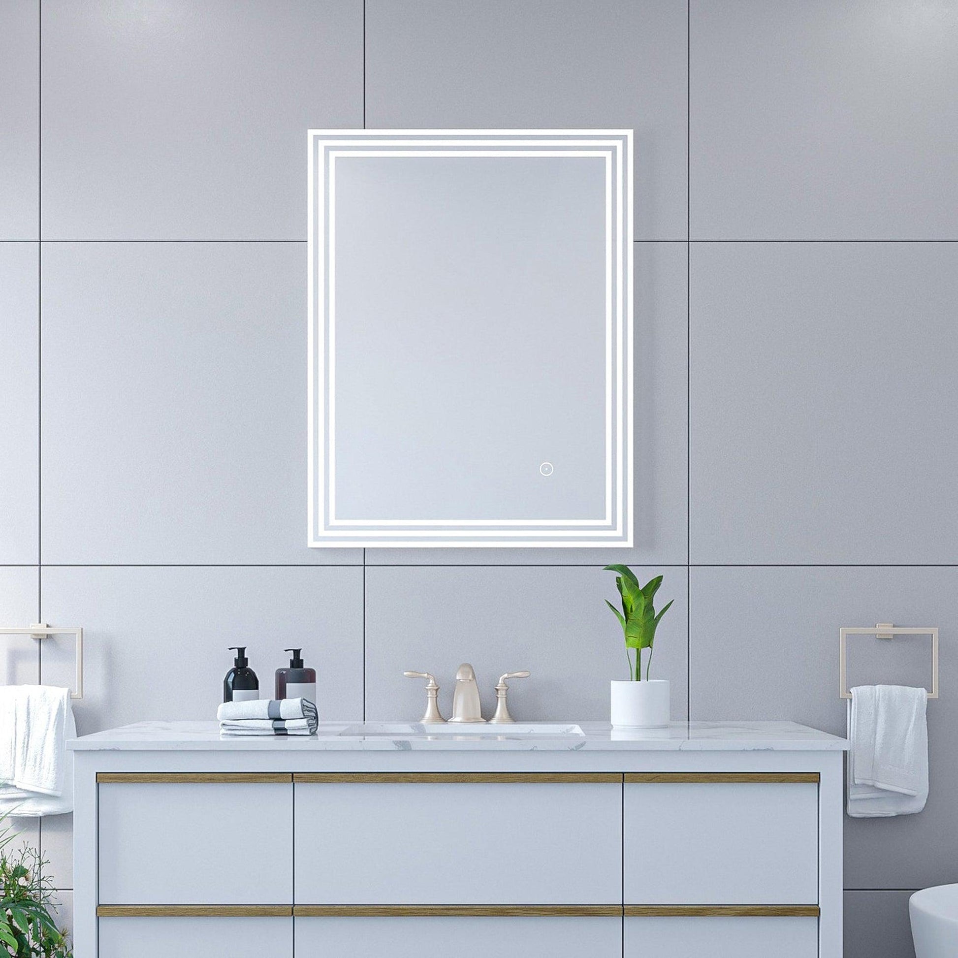 Altair Livorno 24" Rectangle Wall-Mounted LED Mirror