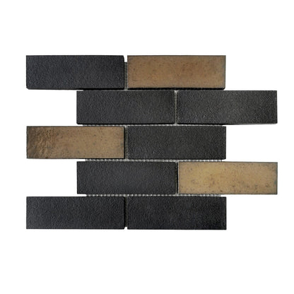 Altair Lorca 9 pcs. Rectangle Dark Grey Stone Mosaic Floor and Wall Tile