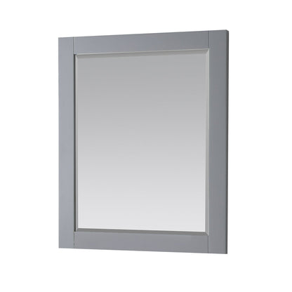 Altair Maribella 27.2" x 36" Rectangle Gray Wood Framed Wall-Mounted Mirror