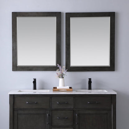 Altair Maribella 27.2" x 36" Rectangle Rust Black Wood Framed Wall-Mounted Mirror