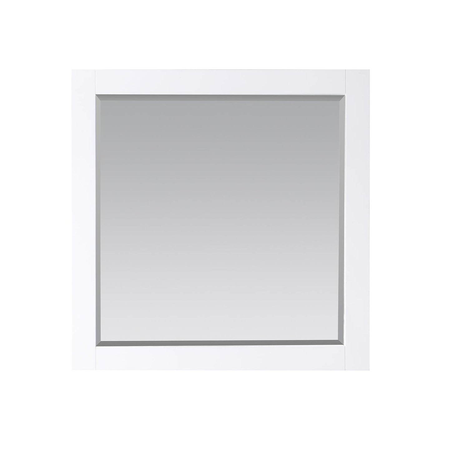 Altair Maribella 33.5" x 36" Rectangle White Wood Framed Wall-Mounted Mirror