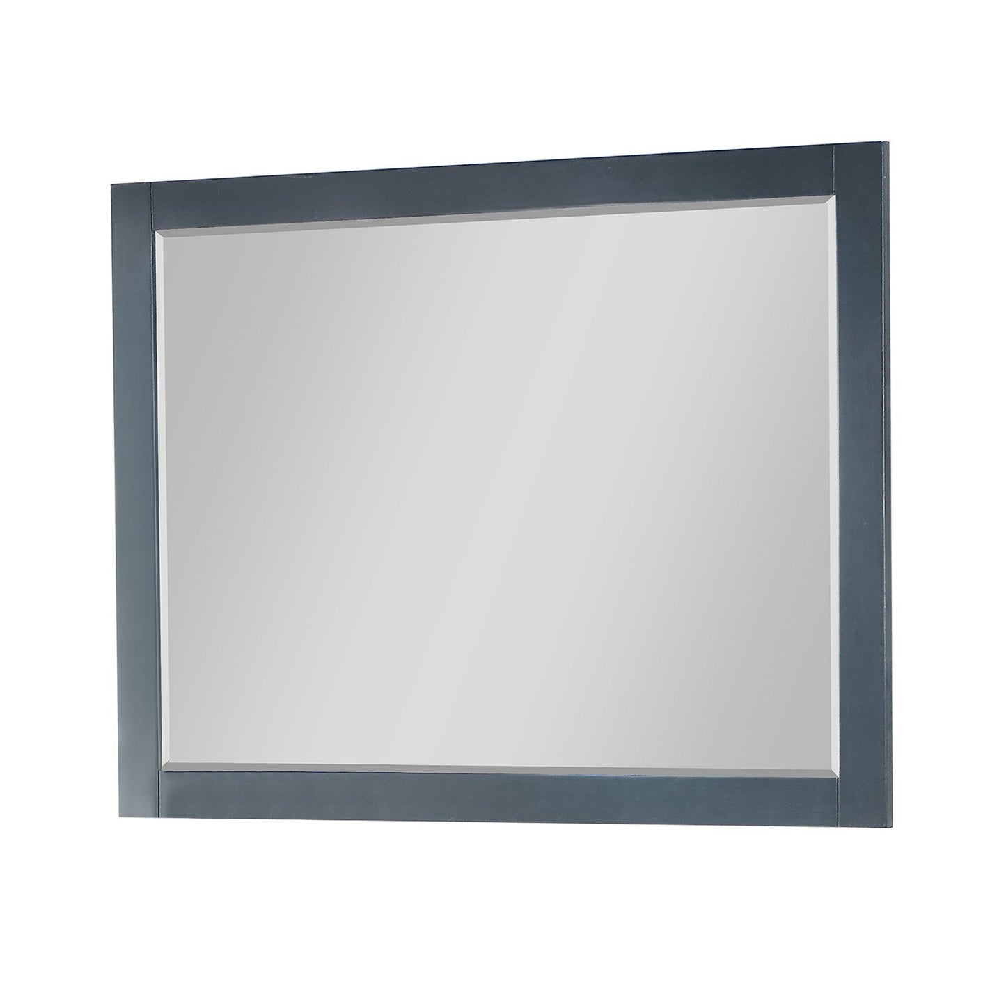 Altair Maribella 48" x 36" Rectangle Classical Blue Wood Framed Wall-Mounted Mirror