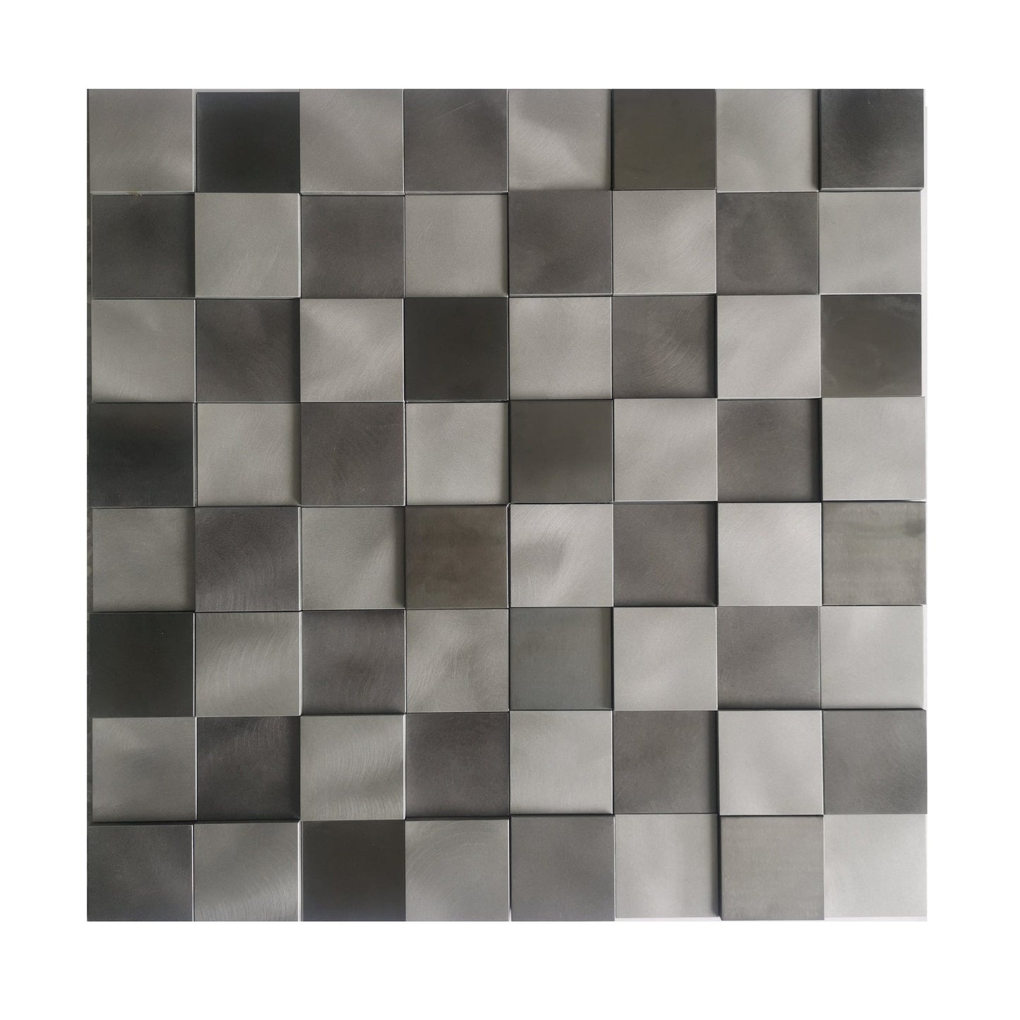 Altair Mijas 11 pcs. Square Steel Grey Metal Mosaic Wall Tile