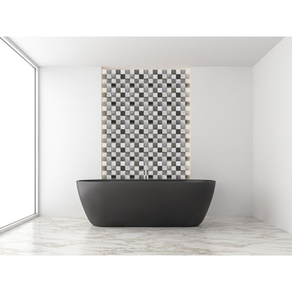 Altair Mijas 11 pcs. Square Steel Grey Metal Mosaic Wall Tile