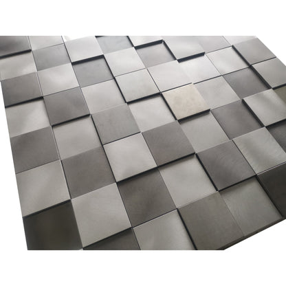 Altair Mijas 11 pcs. Square Steel Grey Metal Mosaic Wall Tile