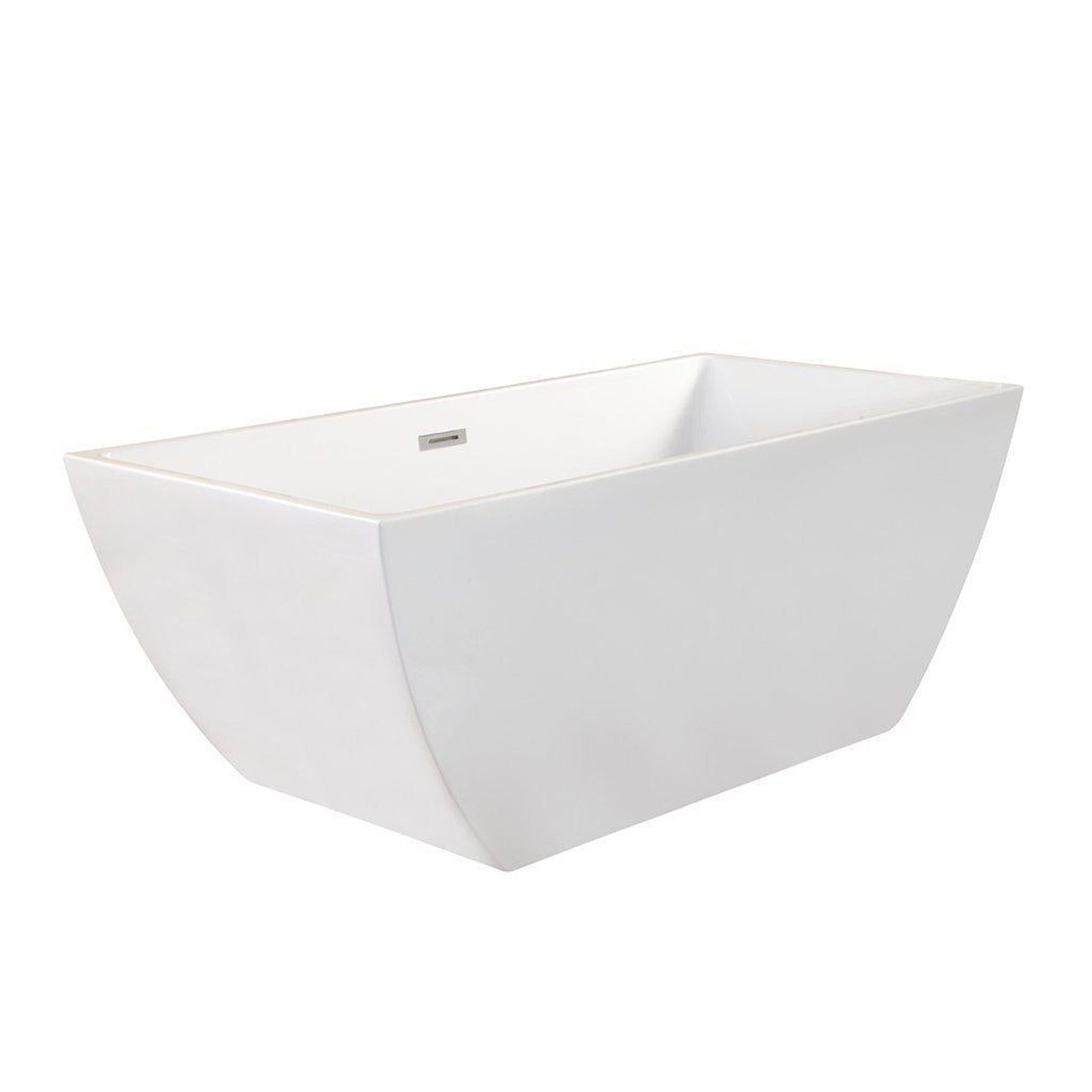 Altair Montague 59" x 30" White Acrylic Freestanding Bathtub