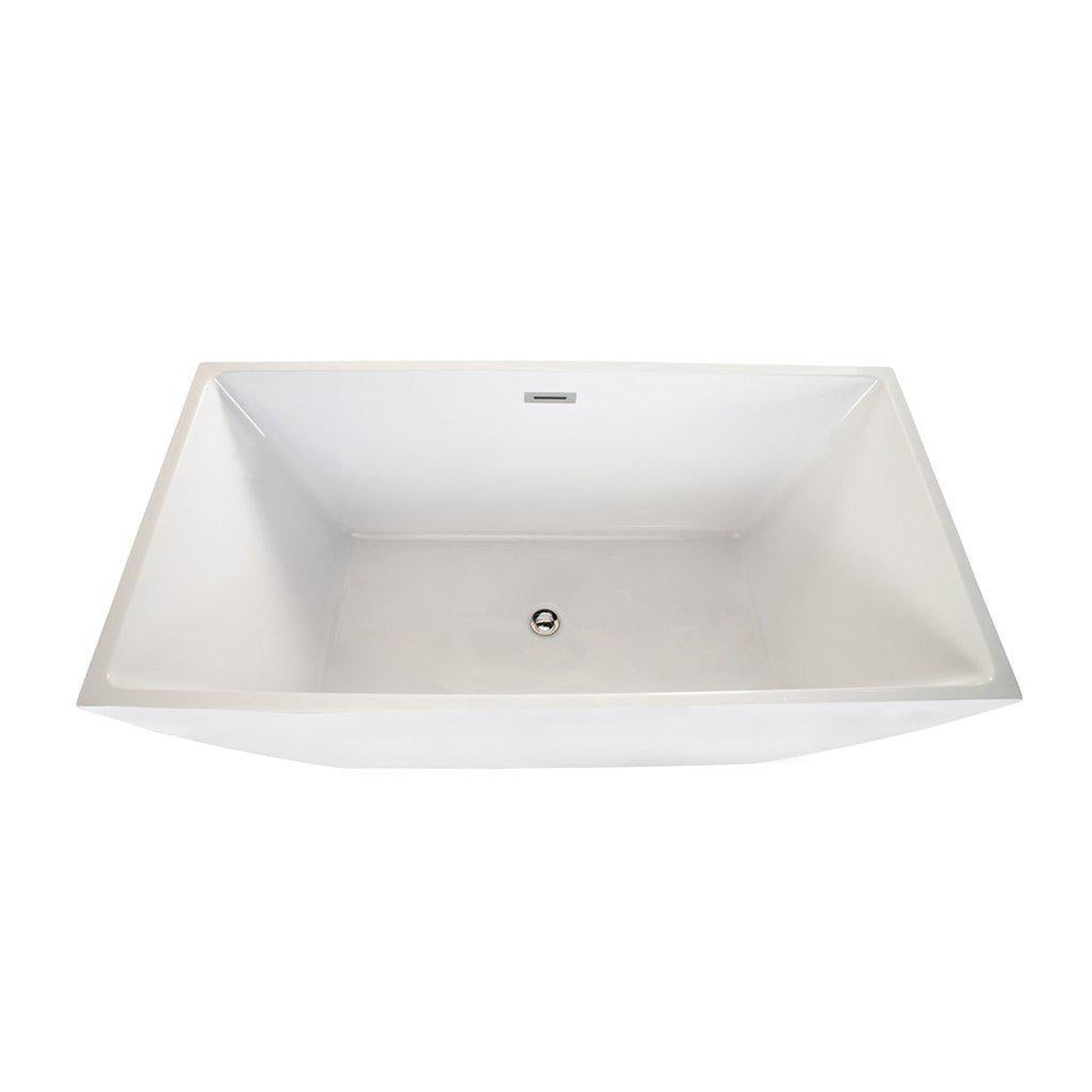 Altair Montague 59" x 30" White Acrylic Freestanding Bathtub