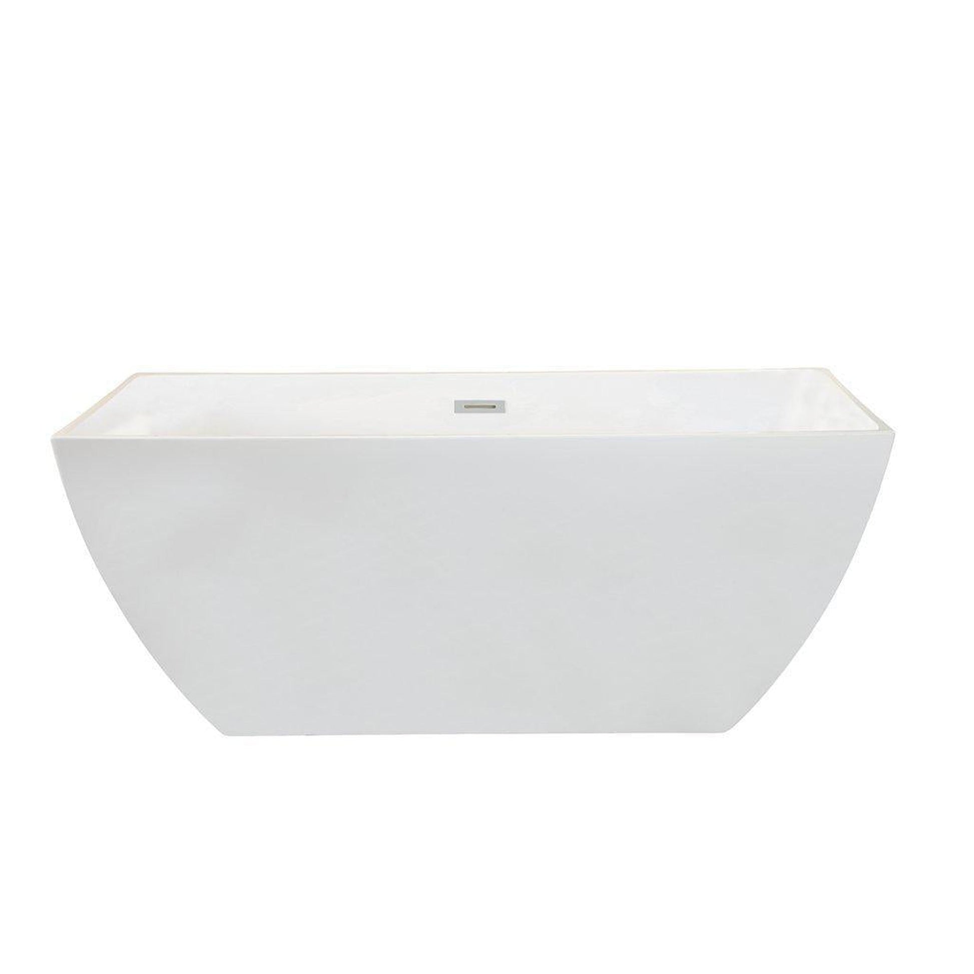 Altair Montague 59" x 30" White Acrylic Freestanding Bathtub