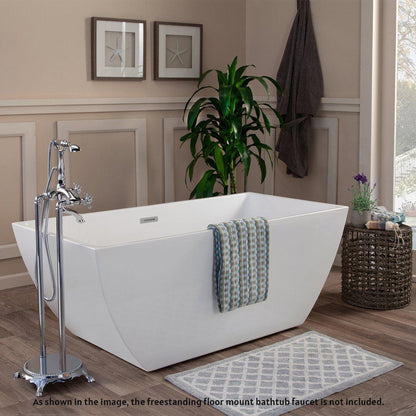 Altair Montague 67" x 32" White Acrylic Freestanding Bathtub