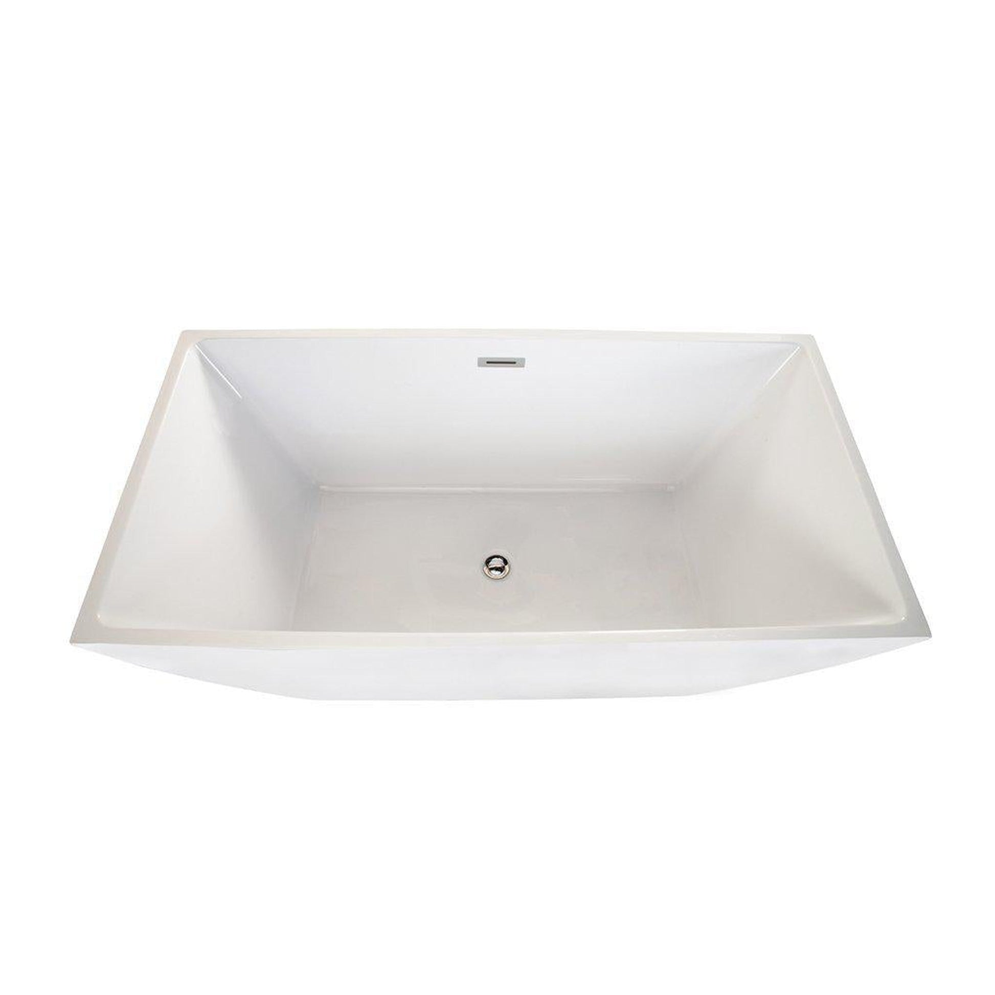 Altair Montague 67" x 32" White Acrylic Freestanding Bathtub