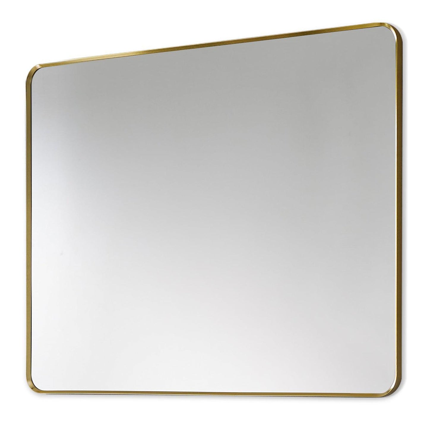 Altair Nettuno 36" x 30" Rectangle Brushed Gold Aluminum Framed Wall-Mounted Mirror