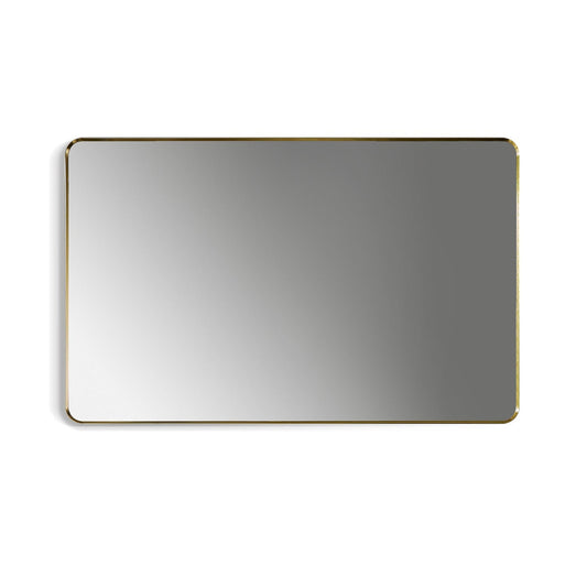 Altair Nettuno 48" Rectangle Brushed Gold Aluminum Framed Wall-Mounted Mirror