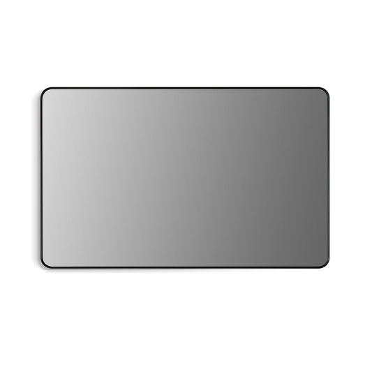 Altair Nettuno 48" Rectangle Matt Black Aluminum Framed Wall-Mounted Mirror