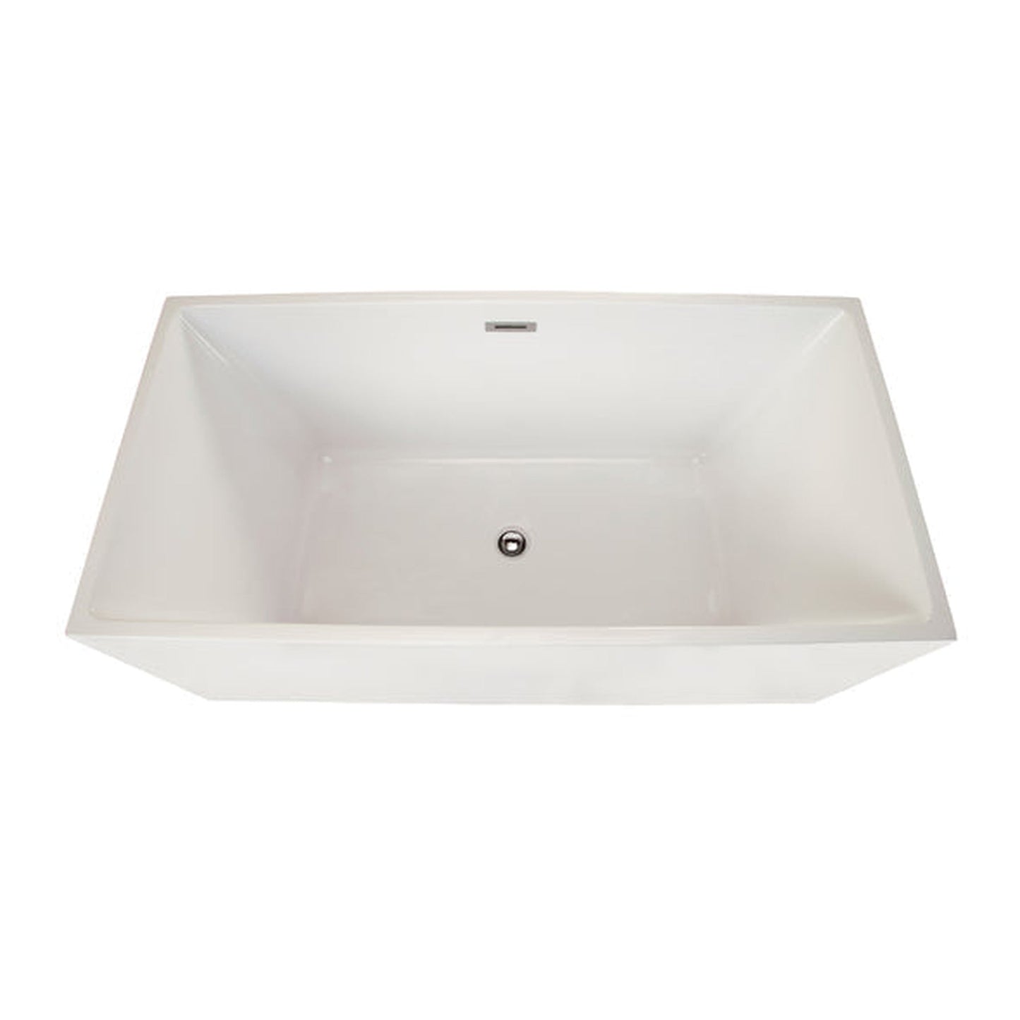 Altair Persephone 59" x 30" White Acrylic Freestanding Bathtub