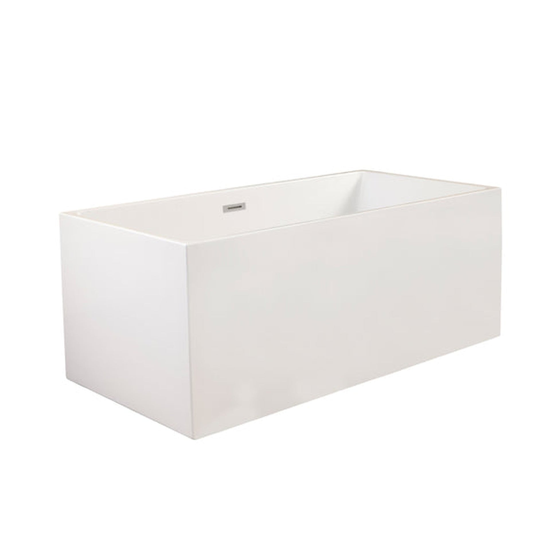 Altair Persephone 59" x 30" White Acrylic Freestanding Bathtub