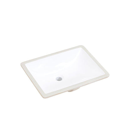 Altair Pireas 20" Rectangular White Ceramic Undermount Sink