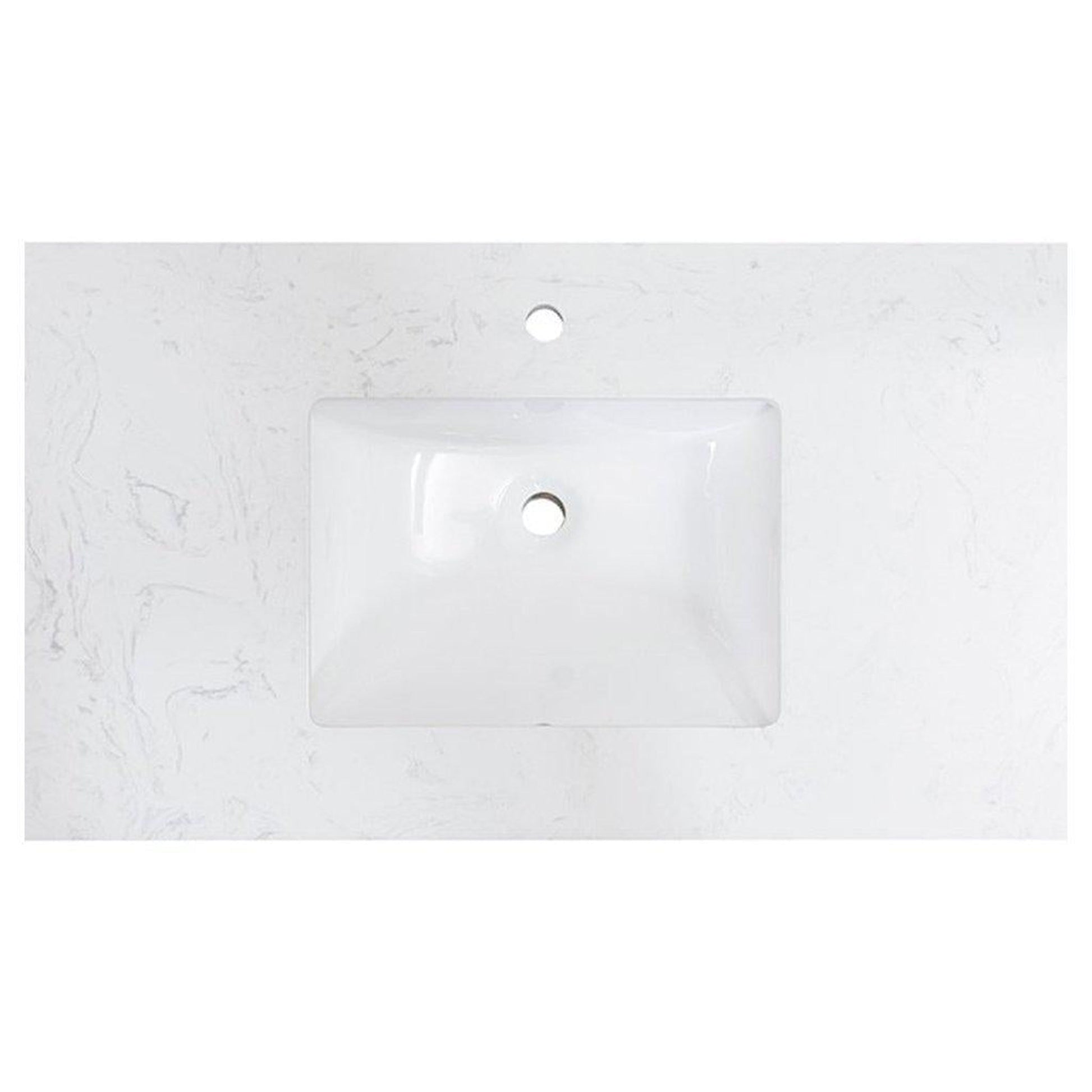 Altair Pireas 20" Rectangular White Ceramic Undermount Sink