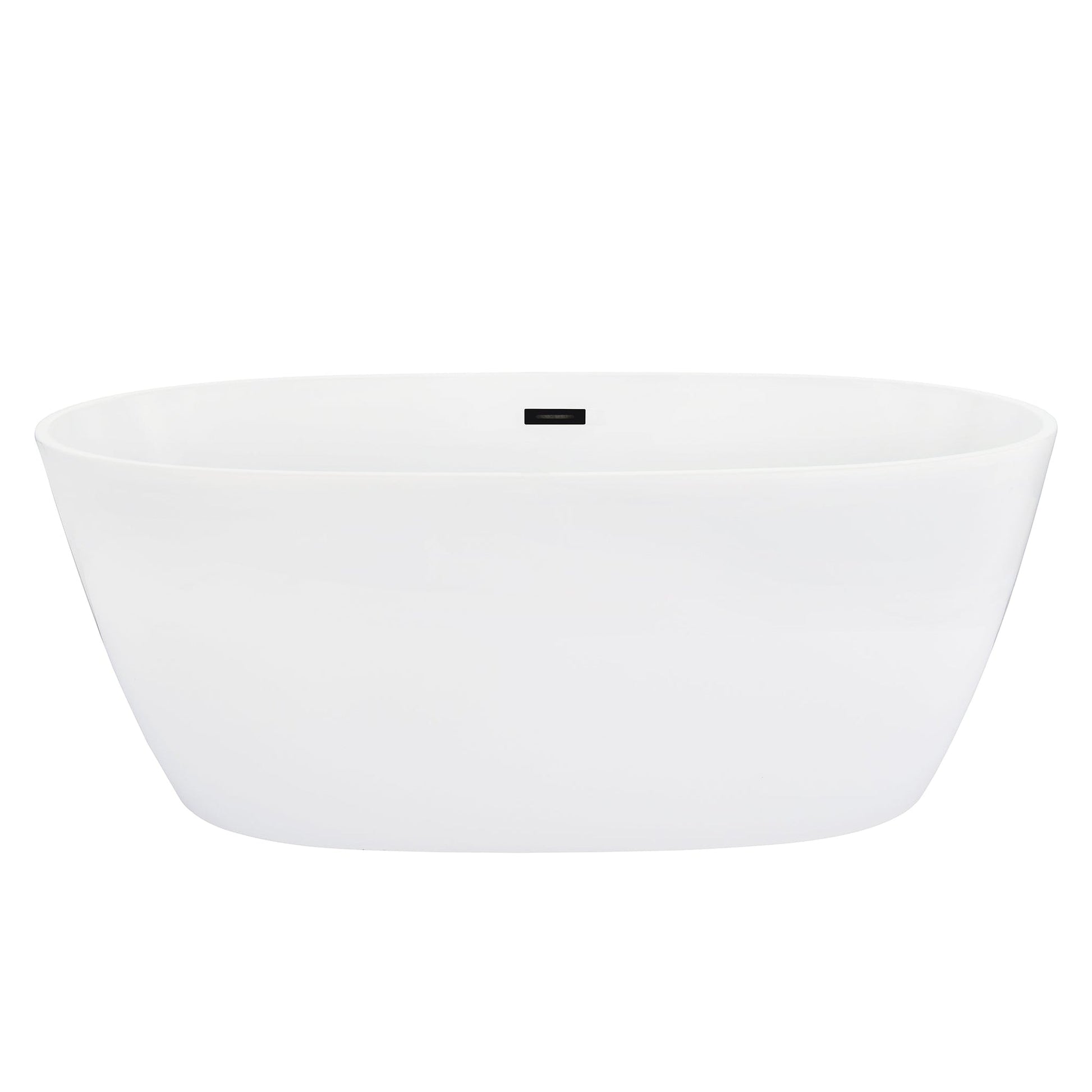 Altair Rauris 59" x 28" White Acrylic Freestanding Bathtub With Drain and Overflow