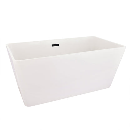 Altair Regina 51" x 28" White Acrylic Freestanding Bathtub With Drain and Overflow