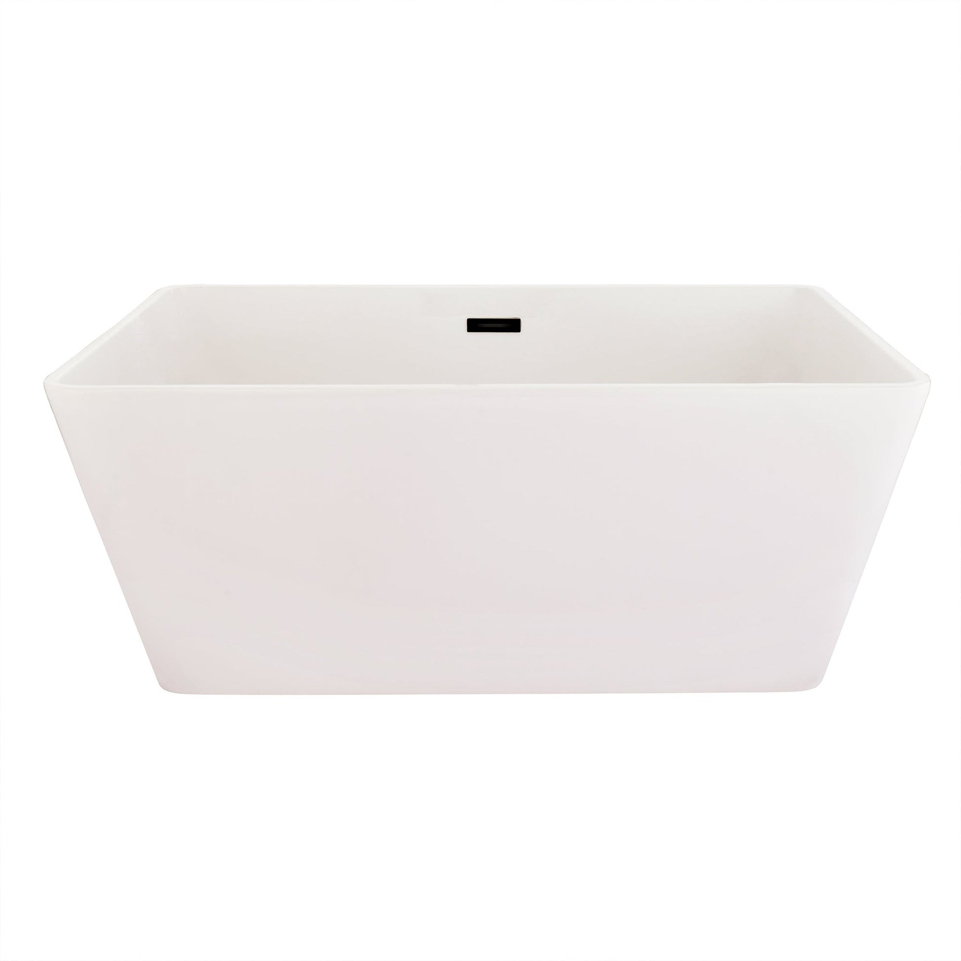 Altair Regina 51" x 28" White Acrylic Freestanding Bathtub With Drain and Overflow