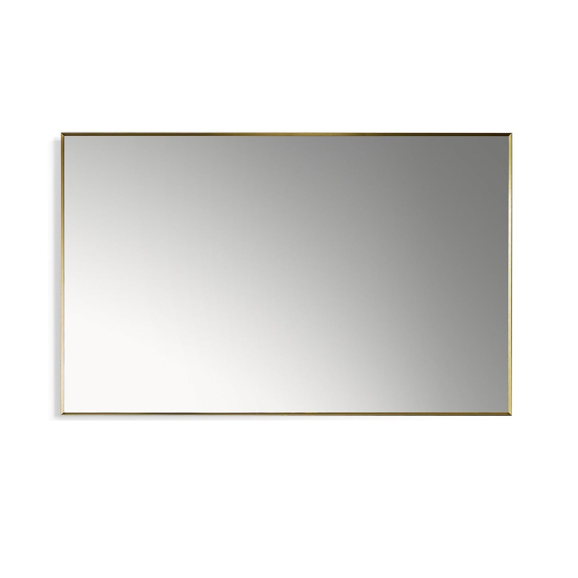 Altair Sassi 48" Rectangle Brushed Gold Aluminum Framed Wall-Mounted Mirror