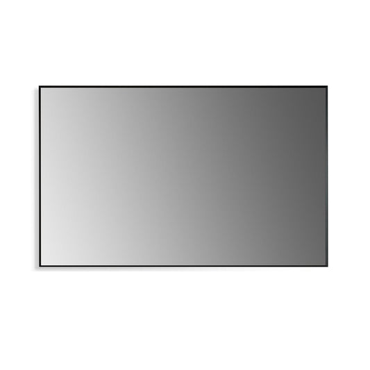 Altair Sassi 48" Rectangle Matt Black Aluminum Framed Wall-Mounted Mirror