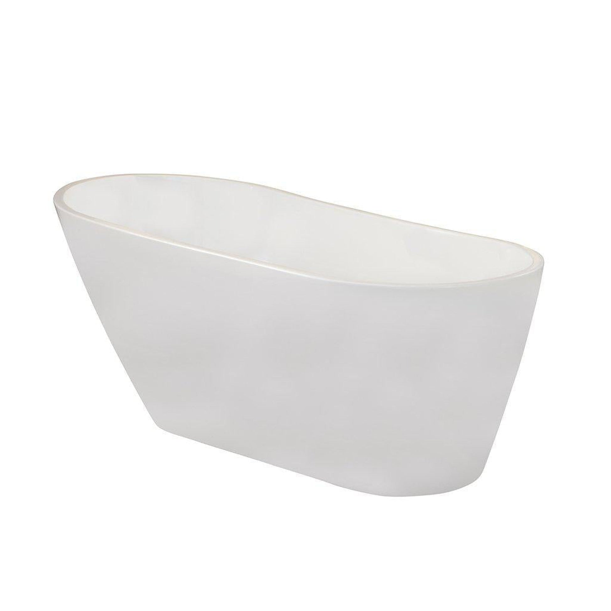Altair Shaia 67" x 32" White Acrylic Freestanding Bathtub