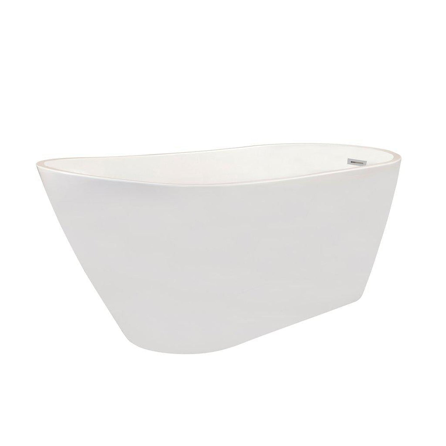 Altair Shaia 67" x 32" White Acrylic Freestanding Bathtub