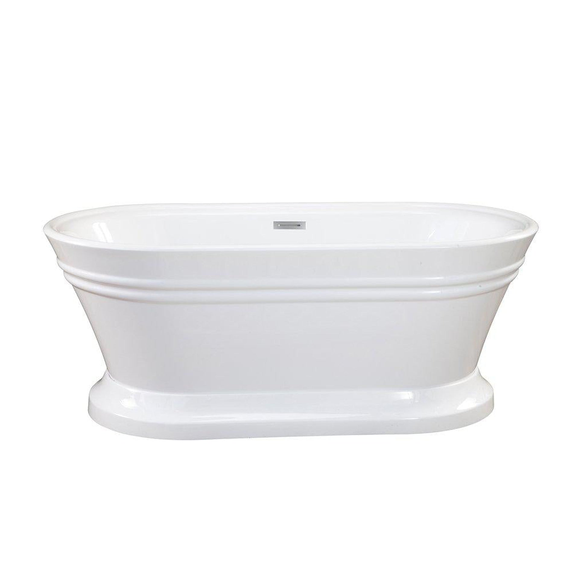 Altair Solace 67" x 31" White Acrylic Freestanding Bathtub