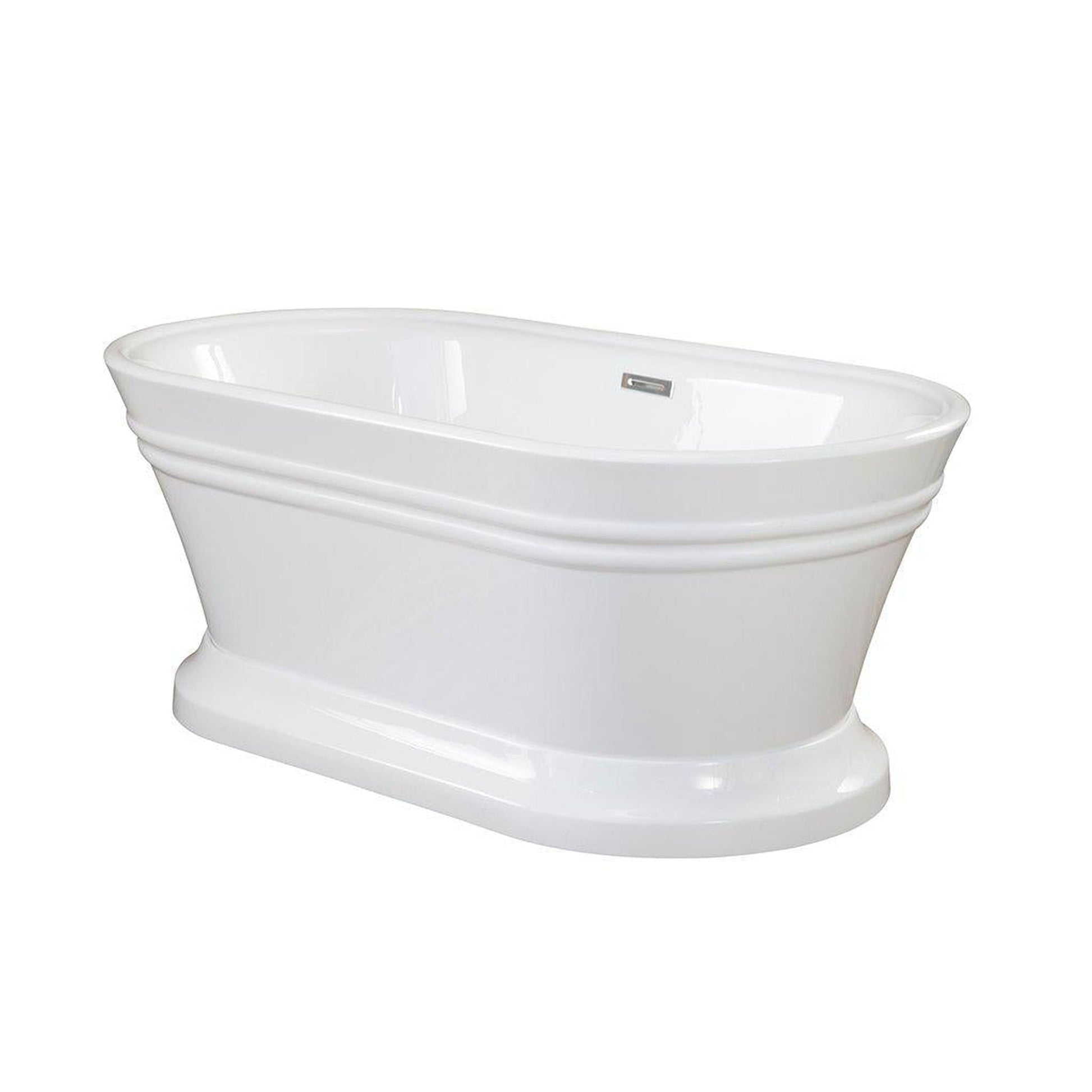 Altair Solace 67" x 31" White Acrylic Freestanding Bathtub