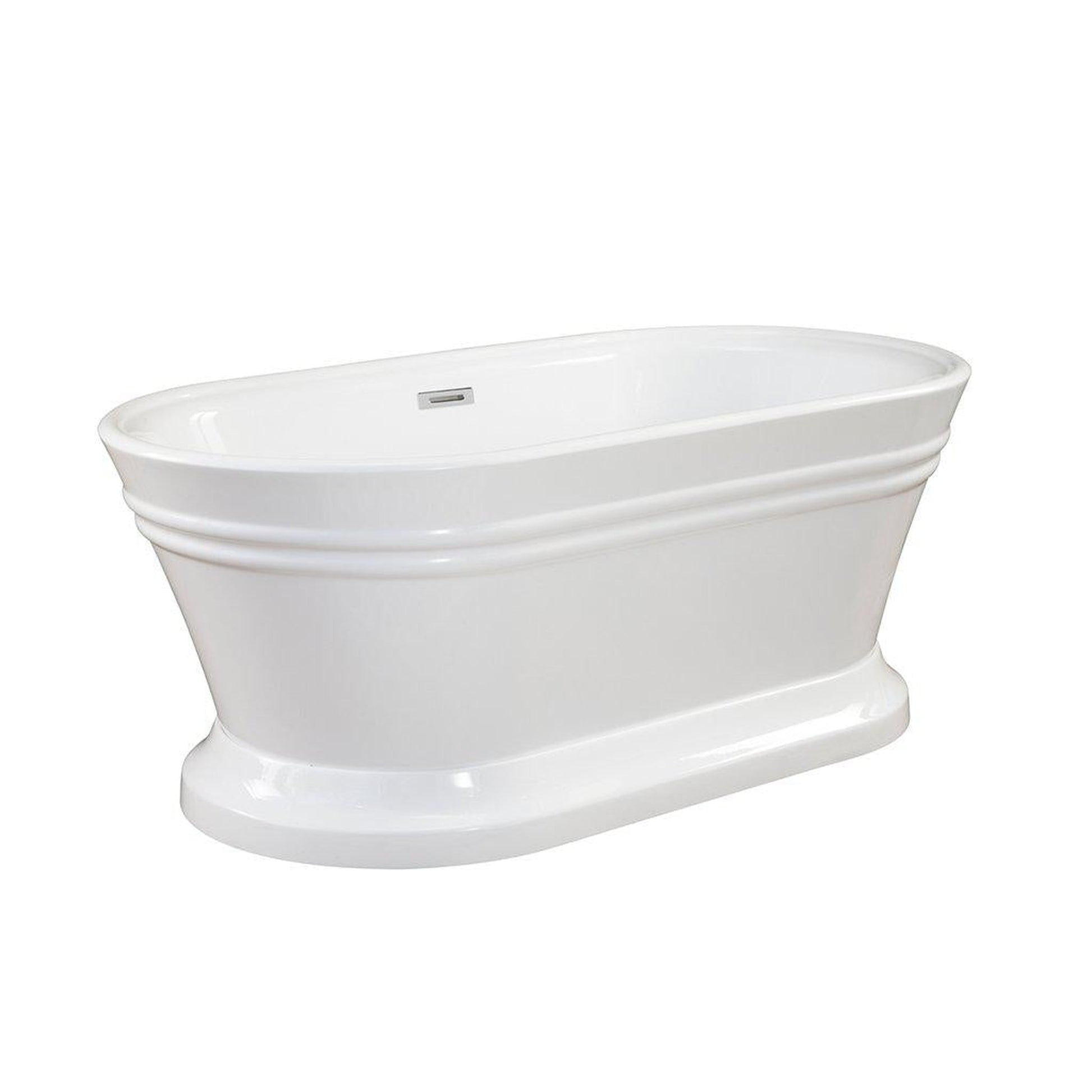Altair Solace 67" x 31" White Acrylic Freestanding Bathtub