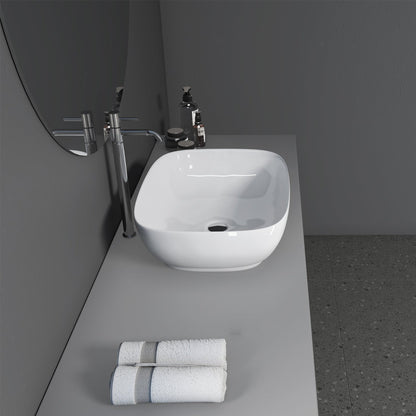 Altair Tahoe 20" Oval White Ceramic Bathroom Vanity Vessel Sink