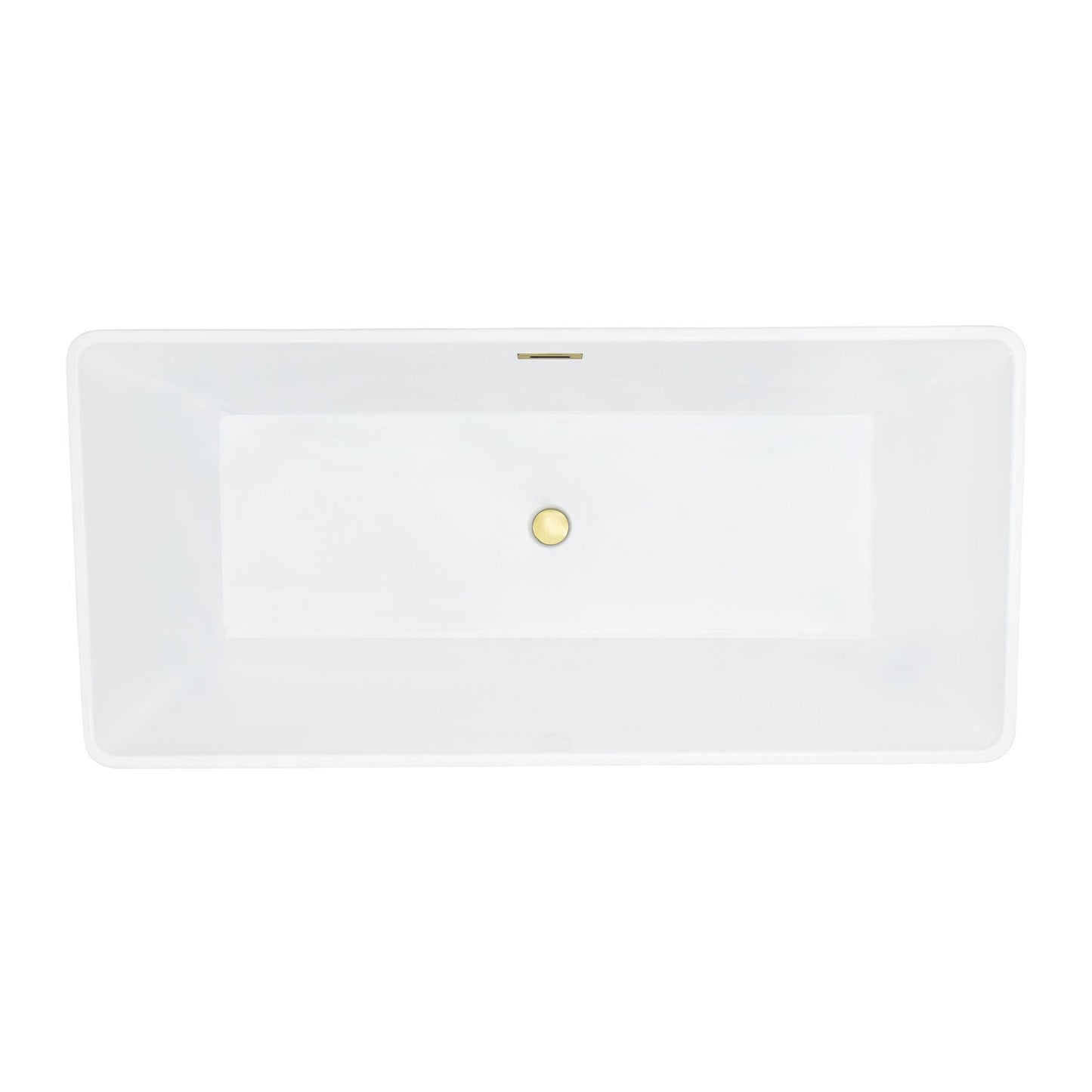 Altair Terrak 59" x 28" White Acrylic Freestanding Bathtub With Drain and Overflow